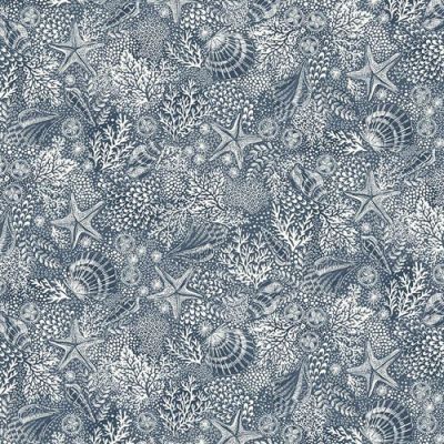 High Tide Fabric: Reef, Dark Blue