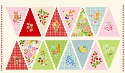 Teddy Bears Picnic 60cm Bunting panel