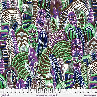 Kaffe Fassett Collective Fabric: Feathers Contrast (per 1/4 metre)