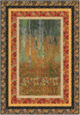 Gustav Klimt fabric: Picture Perfect Quilt Kit