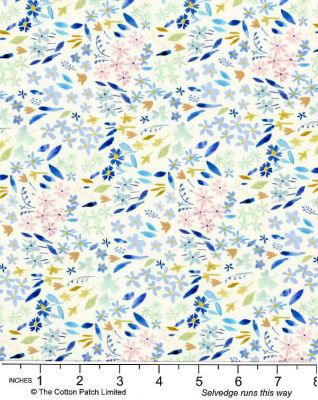 Ally Collection by Bluebellgray fabric: Cara Cornflower Lewis and Irene