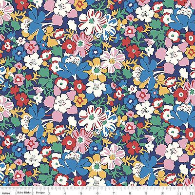 Liberty Carnaby Collection Fabric: Westbourne Posy Indigo (per 1/4 metre)