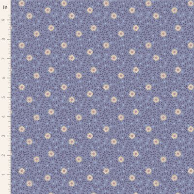 Tilda Sanctuary fabric: Eggplant and Pistachio, Daisydream Pitch Blue