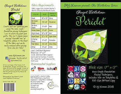 MJ Kinman's The Birthstone Series: Pattern  August Peridot