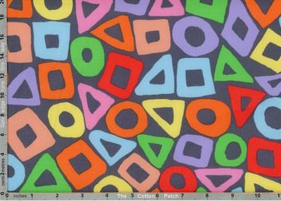 Brandon Mably Fabric Puzzle Grey (per 1/4 metre)