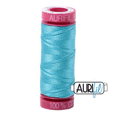 Aurifil 12 Cotton Thread 5005 Bright Turquoise