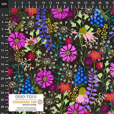 Flowers on My Mind Fabric: Mixed Flowers, Multi