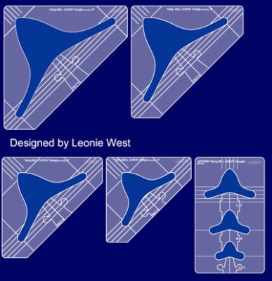 Westalee Ruler Flying Bell Curve Triangle Set  Low Shank