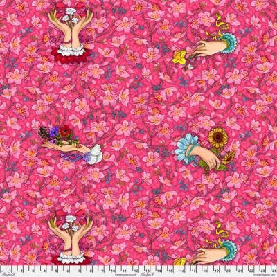 Language of Flowers Fabric: Say It With Flowers Rose (per 1/4 metre)