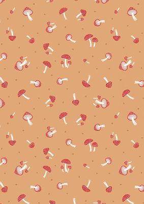 Evergreen fabric: Mushrooms Light Rust Lewis & Irene