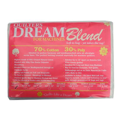 Quilters Dream Blend Cotton & Polyester Wadding, Craft Size