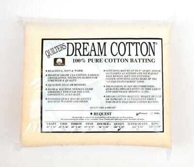 Quilters Dream Cotton Natural Request Queen Wadding  108in x 92in