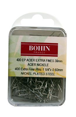 Bohin Hardened And Tempered Extra Fine Pin 30 Mm (400)