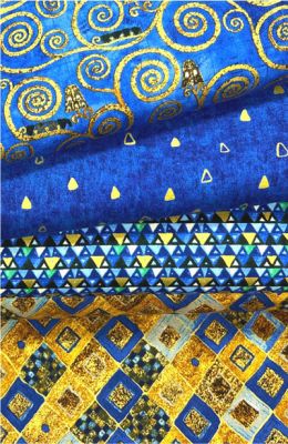 Gustav Klimt fabric: Sapphire Fat Quarter Bundle