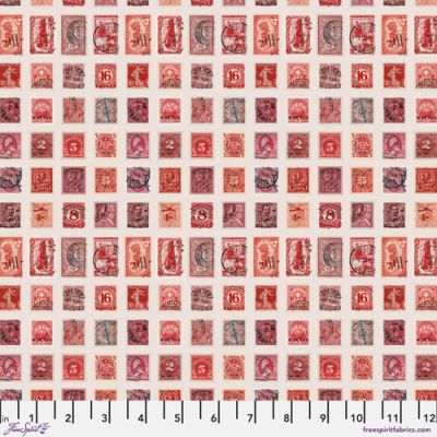 Eclectic Elements Palette fabrics, Red Stamps