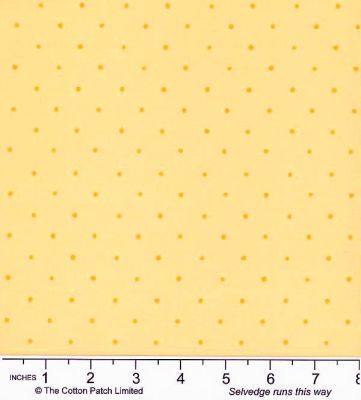 Classic Coordinates Fabric: Spaced Dots Yellow (per 1/4 metre)