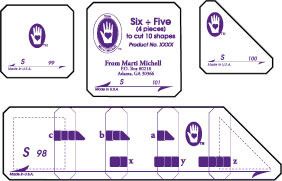 6' Five Patch Block Template Set S