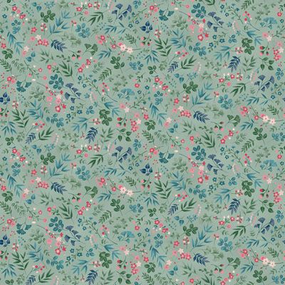 Kasumi fabric: Cherry Blossom Teal