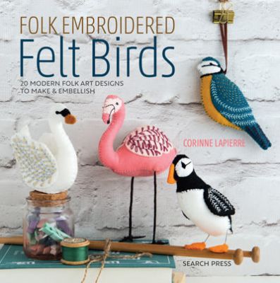 Folk Embroidered Felt Birds