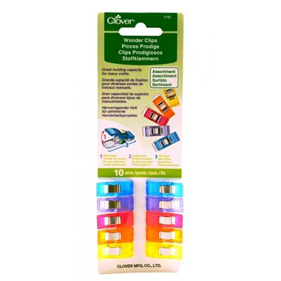 Clover Wonder Clips Neon Colours (10 per pack)