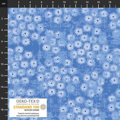 Keep Blooming fabrics: Small Flower Blue