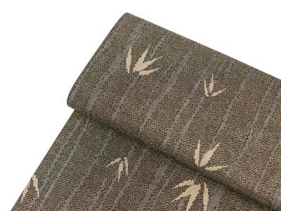 Double Weave Jacquard: Woven Foliage Moss/Grey (per 1/4 metre)