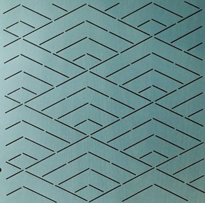 Sashiko Stencil Template  12' Diamond Waves