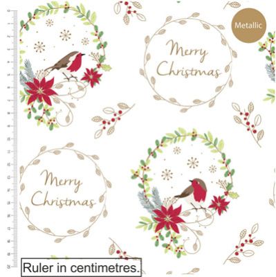 Christmas Fabric Christmas Hoop (per 1/4 metre)