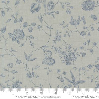 Sacre Bleu fabric: Pivoine, Ciel Blue