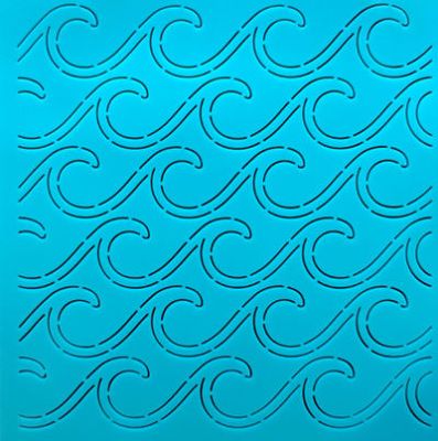 Quilt Stencil  12' Cresting Wave Background