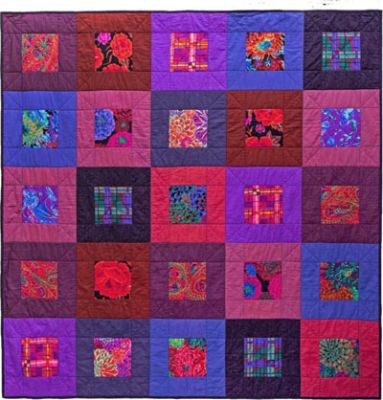 Kaffe Fassett Maroon Frames Quilt Kit