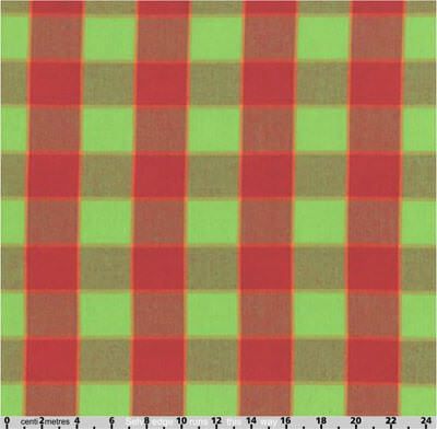 Kaffe Fassett Artisan Ikat Fabric: Checkerboard Plaid Ikat Red (per 1/4 metre)