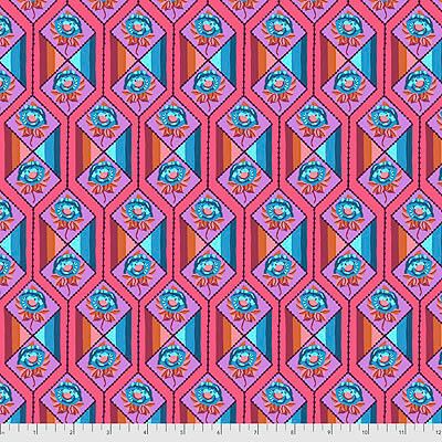 Bright Eyes Fabric: Facets Coral (per 1/4 metre)