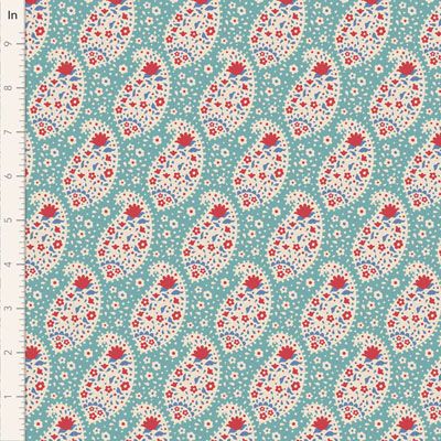 Tilda Jubilee fabric: Teardrop Teal