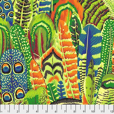 Philip Jacobs Fabric: Feathers Lime (per 1/4 metre)