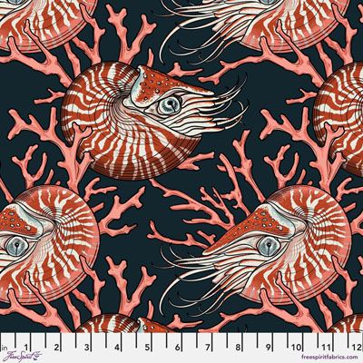 Mariana fabric: Noble Nautilus (per 1/4 metre)