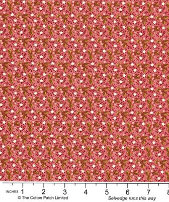 Country Coordinates fabric: Berry Sprigs Pink (per 1/4 metre)