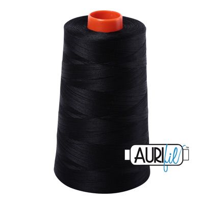 Aurifil 50/2 Cotton Thread Cone 5950m Black Colour 2692