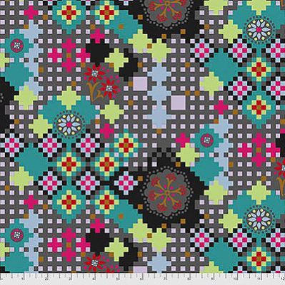 Love Always AM fabric: Postage Due Kaleidoscope (per 1/4 metre)