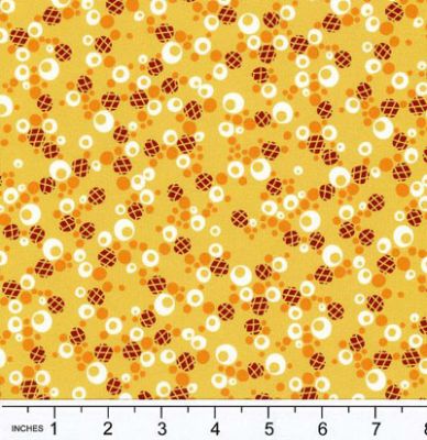 Broderi fabric: Dots Yellow (per 1/4 metre)