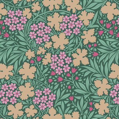 Tilda Hibernation fabric: Autumnbloom Sage (per 1/4 metre)