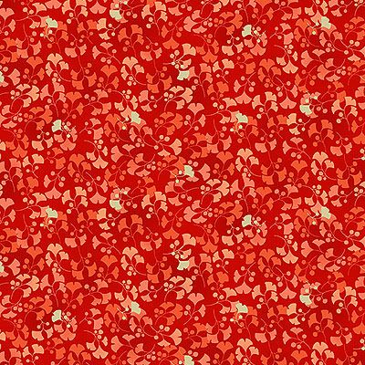 Hikari fabric: Ginkgo Red (per 1/4 metre)