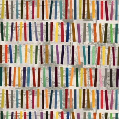 Marcia Derse Fabric: Marble Run Stick Stacks Multi