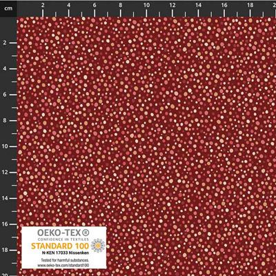 Quilters Coordinates fabric: Mixed Mini Dots Chestnut (per 1/4 metre)