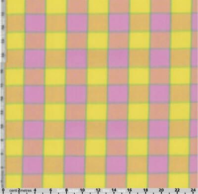 Kaffe Fassett Artisan Sunny Ikat Fabric: Checkerboard Plaid Ikat Pink (per 1/4 metre)