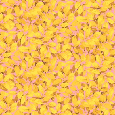 Trees fabric: Leaves Gold (per 1/4 metre)