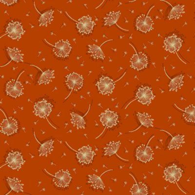 Luxe fabric: Seed Heads Rust (per 1/4 metre)