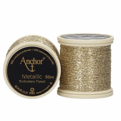 Anchor Metallic Embroidery Thread Gold