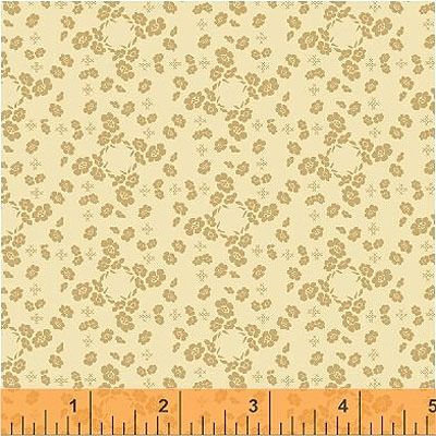 French Armoire fabric: Flower Pillow Off White (per 1/4 metre)