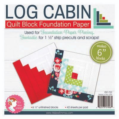 Foundation Piecing Papers: 6 inch Log Cabin Quilt Block